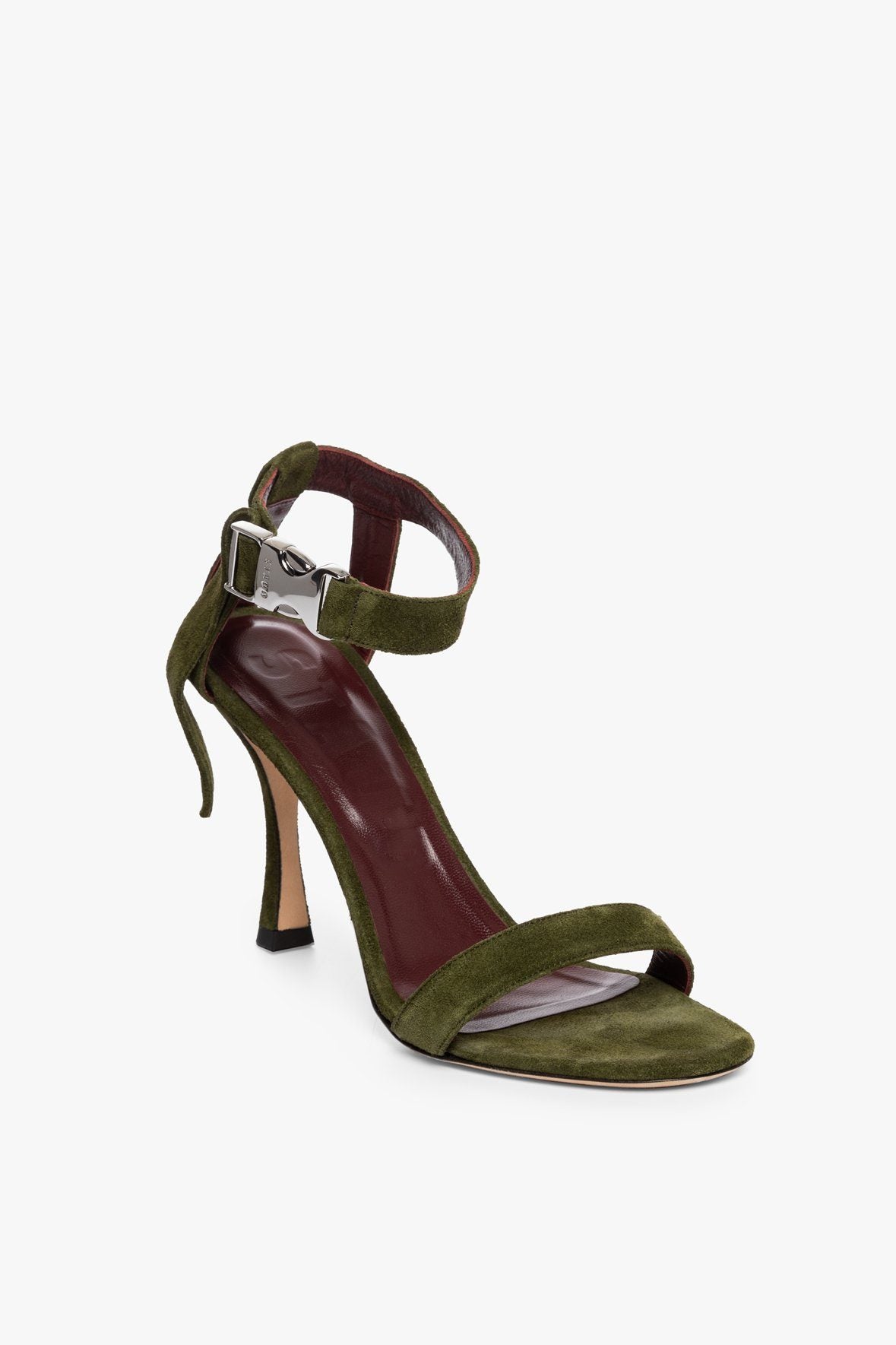 Image VIVA HEEL | OLIVE SUEDE 1 of 6 and Clicking this image will trigger a zoom pop-up