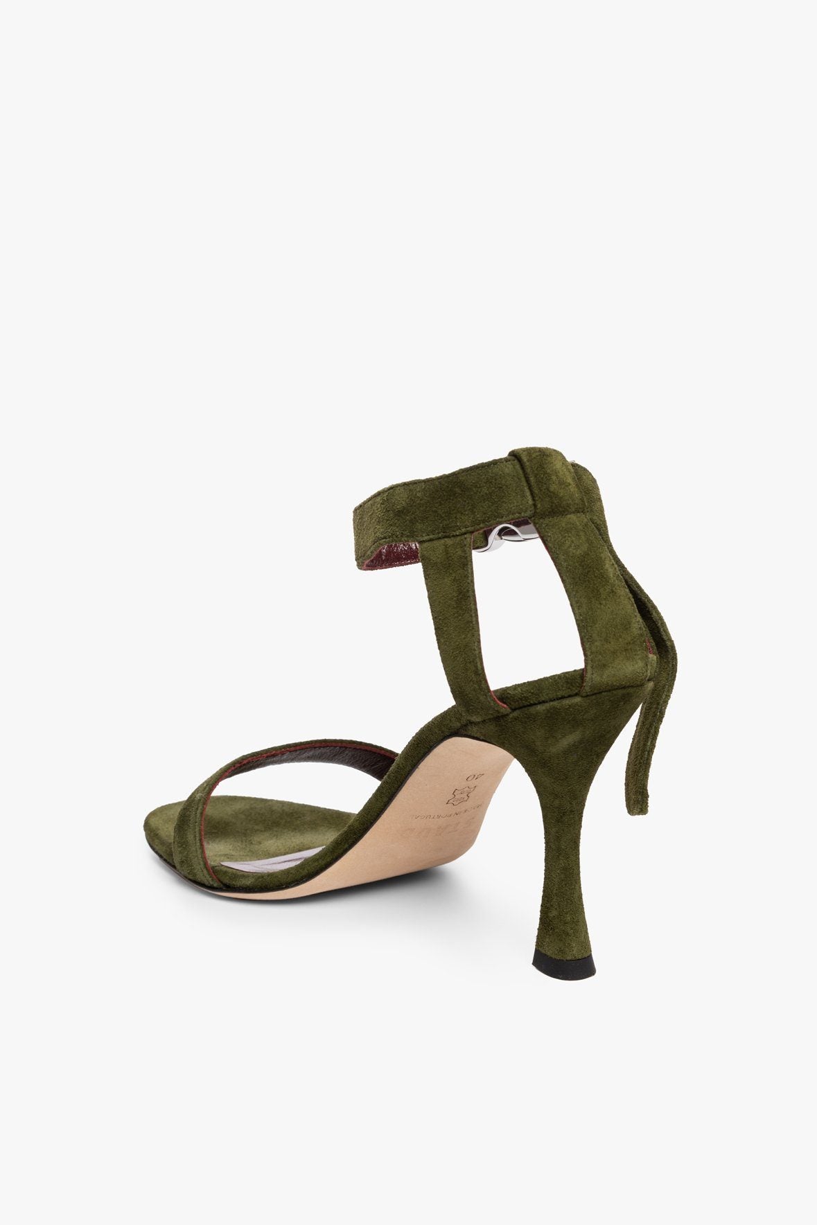 Image VIVA HEEL | OLIVE SUEDE 3 of 6 and Clicking this image will trigger a zoom pop-up