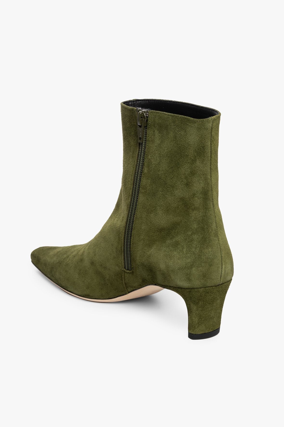 Image WALLY ANKLE BOOT | OLIVE SUEDE 3 of 6 and Clicking this image will trigger a zoom pop-up