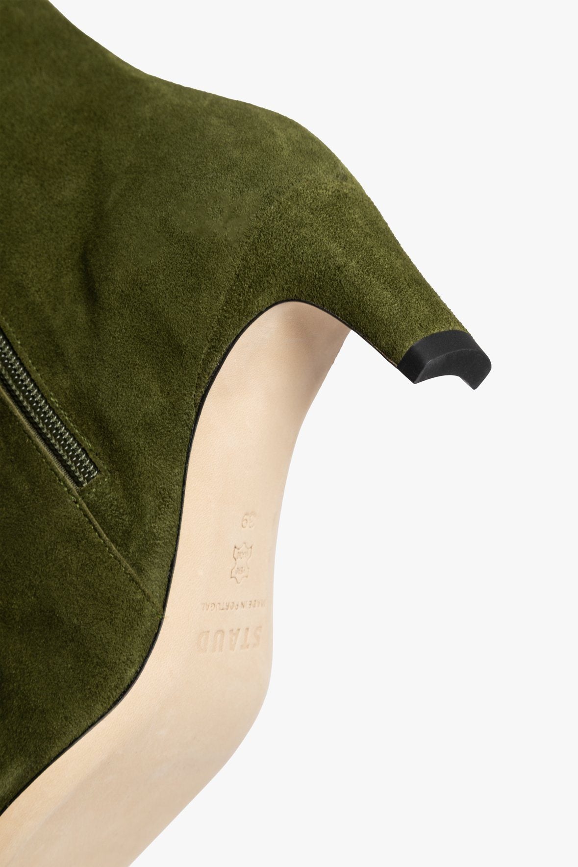 Image WALLY ANKLE BOOT | OLIVE SUEDE 4 of 6 and Clicking this image will trigger a zoom pop-up