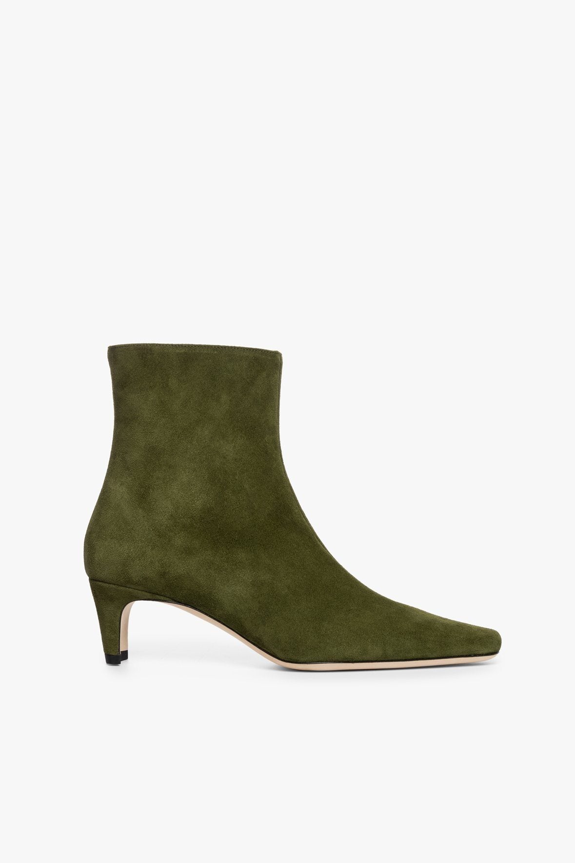 Image WALLY ANKLE BOOT | OLIVE SUEDE 1 of 6 and Clicking this image will trigger a zoom pop-up