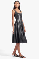 Image WELLS DRESS | BLACK VEGAN LEATHER 4 of 8